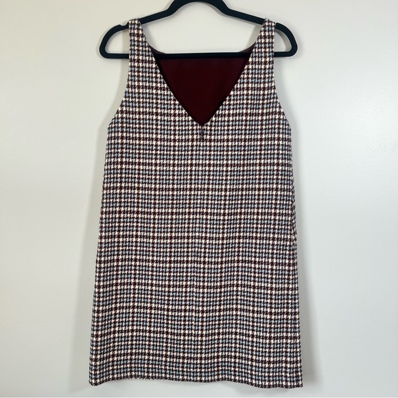 NWT Rebecca Taylor Techy Houndstooth Wool Shift Mini Dress Sheath Sleeveless 2 4 - Picture 11 of 15